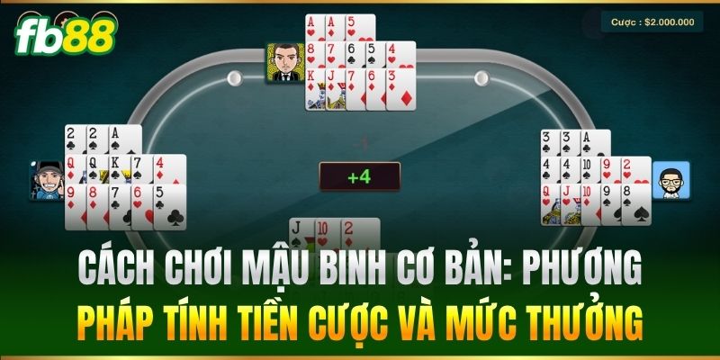 Cách Chơi Mậu Binh Cơ Bản: Phương pháp tính tiền cược và mức thưởng