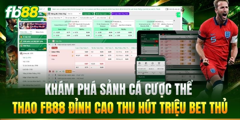 Khám phá sảnh cá cược thể thao FB88 đỉnh cao thu hút triệu bet thủ